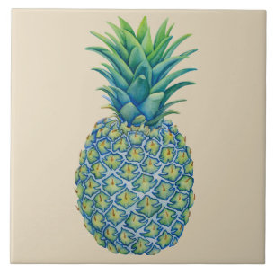 Tropische anananasappelkeramische titel Hawaiian Tegeltje