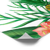 Tropische anananasons bruiloft poster (Hoek)