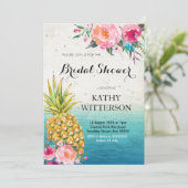 Tropische anananassekruitshow kaart (Staand voorkant)