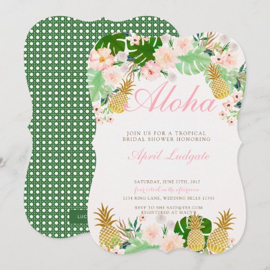 Tropische anananassekruitshow kaart (Voorkant / Achterkant)