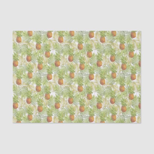 Tropische anananassen op wit tissuepapier (Voorkant)