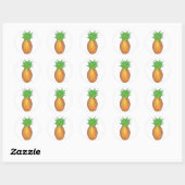 Tropische anananastickers ronde sticker (Vel)
