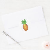 Tropische anananastickers ronde sticker (Envelop)