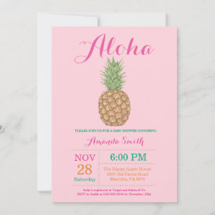 Tropische Ananas Baby Shower Uitnodiging