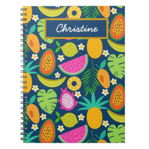Tropische Ananas Banaan Watermeloen Fruit Notitieboek
