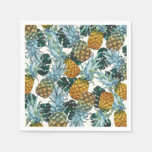 Tropische Ananas & Bladeren Exotisch Eiland Servet