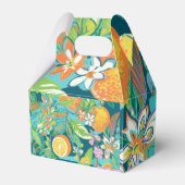 Tropische Ananas Blau Favor Doos Bedankdoosjes (Voorkant Zijde)