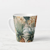 Tropische Ananas Bloem Latte Mok (Linkerhoek)