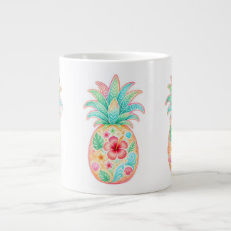 Tropische Ananas Bloem Mok
