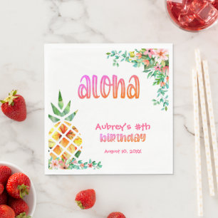 Tropische Ananas Bloemen Aloha ELKE LEEFTIJD Verja Servet