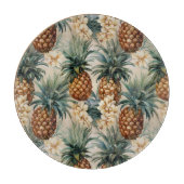 Tropische Ananas Bloemige Bruiloft Snijplank (Voorkant)