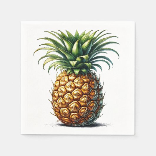 tropische ananas botanisch servet (Voorkant)