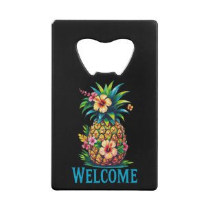 Tropische ananas flesopener Welkom Kredietkaart Flessenopener