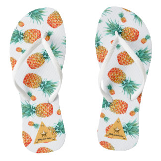 Tropische Ananas Fruit Witte Flip Flop