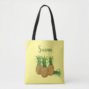 Tropische ananas gele boodschappentas  draagtas