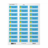 Tropische ananas gepersonaliseerde Adresetiketten Etiket (Full Sheet)