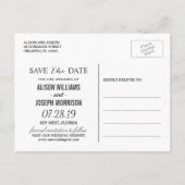 Tropische Ananas Hawaiian Hibiscus Bewaar de datum Aankondigingskaart (Achterkant)