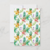 Tropische Ananas & Hibiscus Sla de datum op Save The Date (Achterkant)