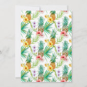 Tropische ananas & Hibiscus vrijgezellenfeest Kaart (Achterkant)