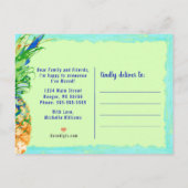 Tropische Ananas Ik ben verhuisd Nieuw adres Verhu Aankondigingskaart (Achterkant)