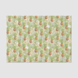 Tropische ananas op wit tissuepapier