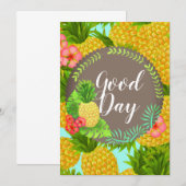 Tropische Ananas. Persoonlijk. Uitnodiging (Voorkant / Achterkant)