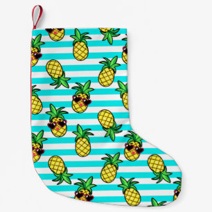 Tropische ananas: Retro zonnebril patroon. Kleine Kerstsok