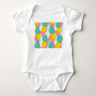 Tropische ananas: rode Cartoon Chic. Romper
