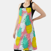 Tropische ananas: rode Cartoon Chic. Schort (Insitu)