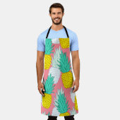 Tropische ananas: rode Cartoon Chic. Schort (Gedragen)