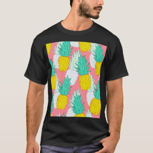 Tropische ananas: rode Cartoon Chic. T-shirt