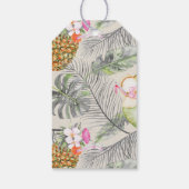 Tropische ananas strand bruiloft cadeaulabel (Achterkant)