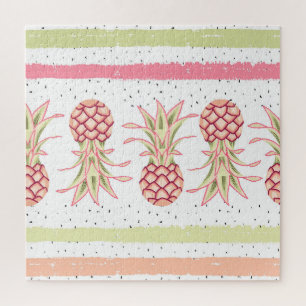 Tropische ananas zomer naadloze print legpuzzel