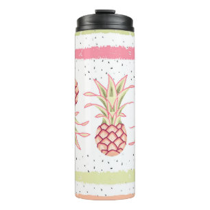 Tropische ananas zomer naadloze print thermosbeker