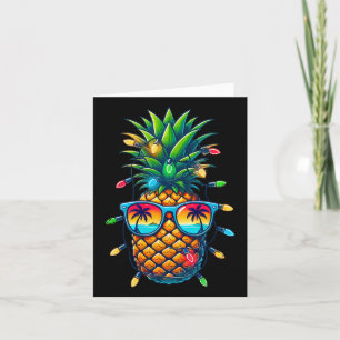 Tropische Ananas Zonnebloem Kerstverlichting Xmas  Kaart