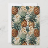 Tropische ananassen Floral Vrijgezellenfeest Kaart (Achterkant)