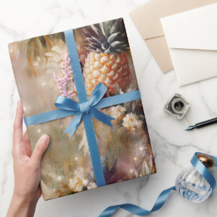 Tropische Ananassen Sprankelen Cadeaupapier