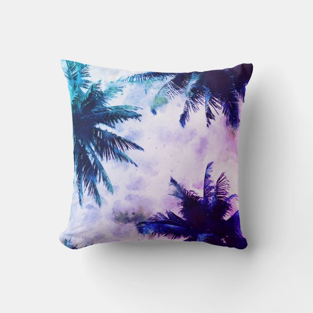 *~* Tropische AP25 Exotische Beach Palm Tree Kussen (Voorkant)