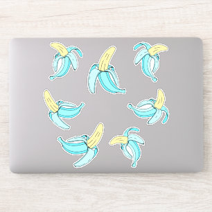 Tropische Aqua Blue Banana Fruit Sticker