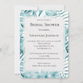 Tropische Aqua Blue Bloembladeren Vrijgezellenfees Kaart (Voorkant)