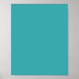 Tropische Aqua / Turquoise Solid Color SW 6767 Poster