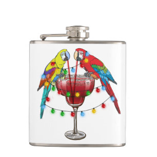 Tropische ara's Drink wijn Heupfles