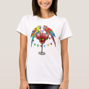 Tropische ara's Drink wijn T-shirt