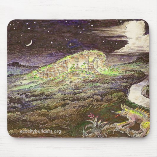 Tropische arcologie Mousepad Muismat (Voorkant)