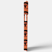 Tropische Art Deco Scalloped Fan Patroon Monogram Case-Mate iPhone Case (Achterkant / Rechts)