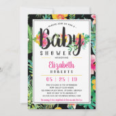 Tropische baby shower uitnodiging, Luau Kaart (Voorkant)