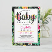 Tropische baby shower uitnodiging, Luau Kaart (Staand voorkant)
