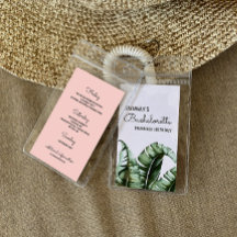 Tropische bachelorette Itinerary Badge Insert