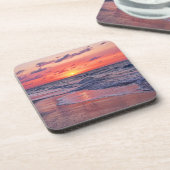 Tropische Bahamas Sunset Paradise Beach Bier Onderzetter (Linkerzijde)