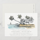 Tropische balkschets voor schetsen kaart (Voorkant / Achterkant)